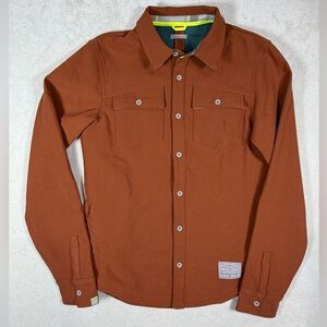 Pearl Izumi Cycling Size Summit Button Up Rove Thermal Brown Shirt Jacket